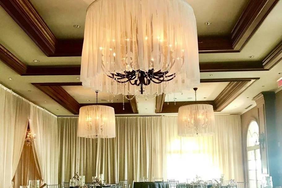 Curtains & chandelier covers