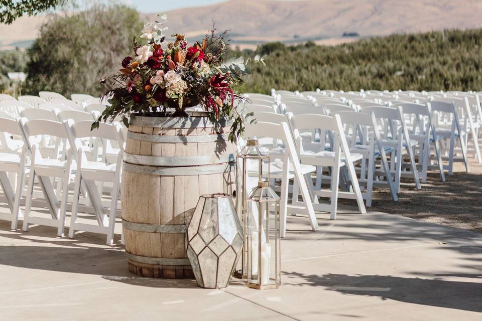 Outdoor wedding ceremony