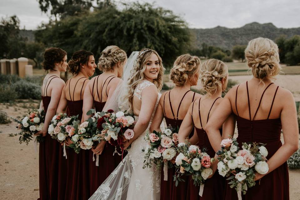 Bridal party hair