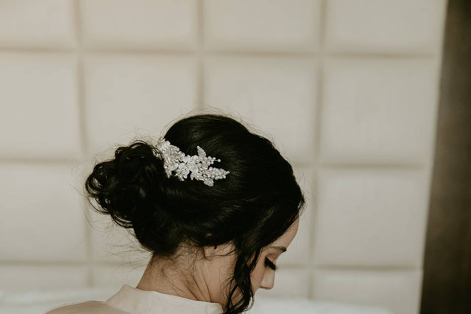 Bride low updo