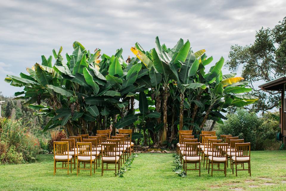 Wedding ceremony set-up