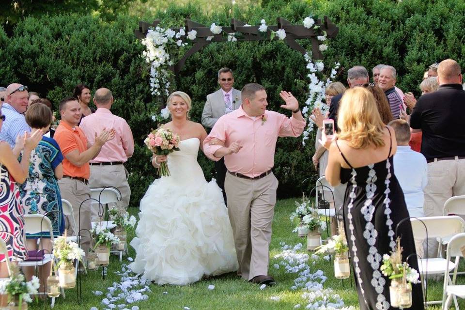 The bride and groom