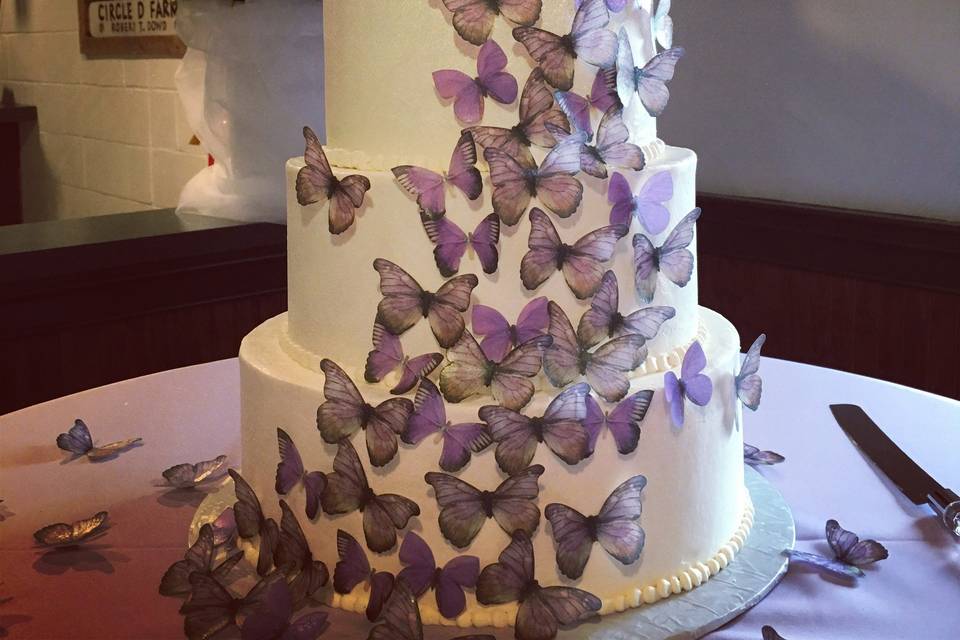 Cascading edible butterflies