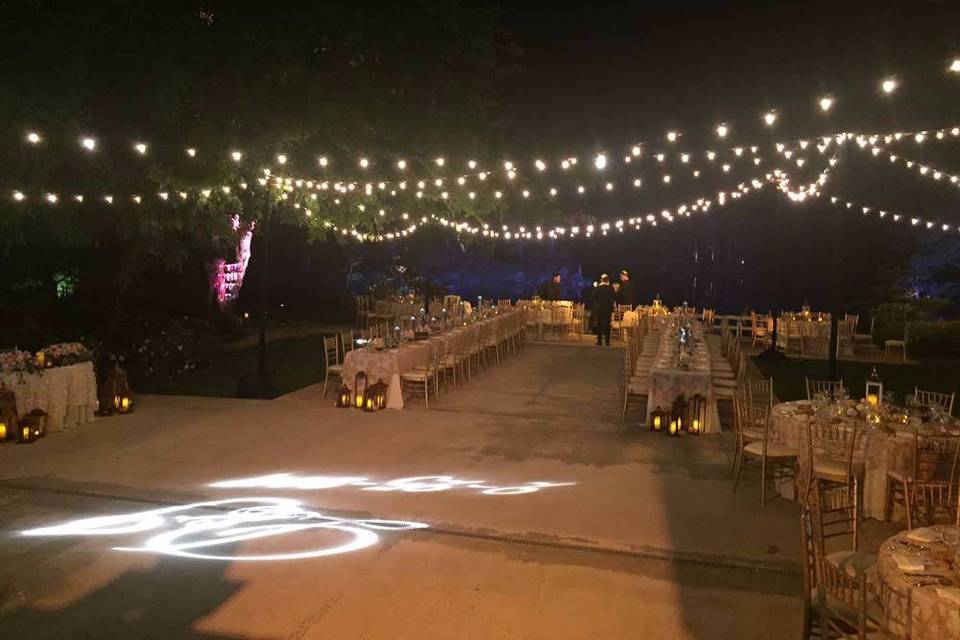 Bistro Lights & Monogram