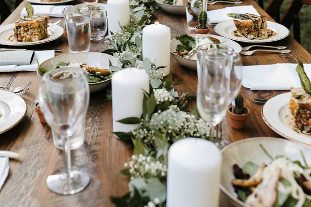 Intimate wedding dinner