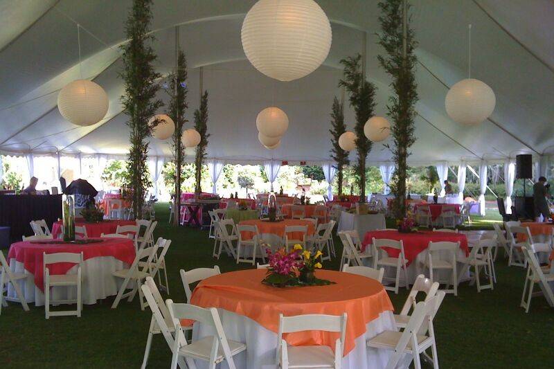 Orange tables