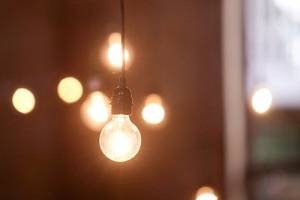 Hanging light bulbs