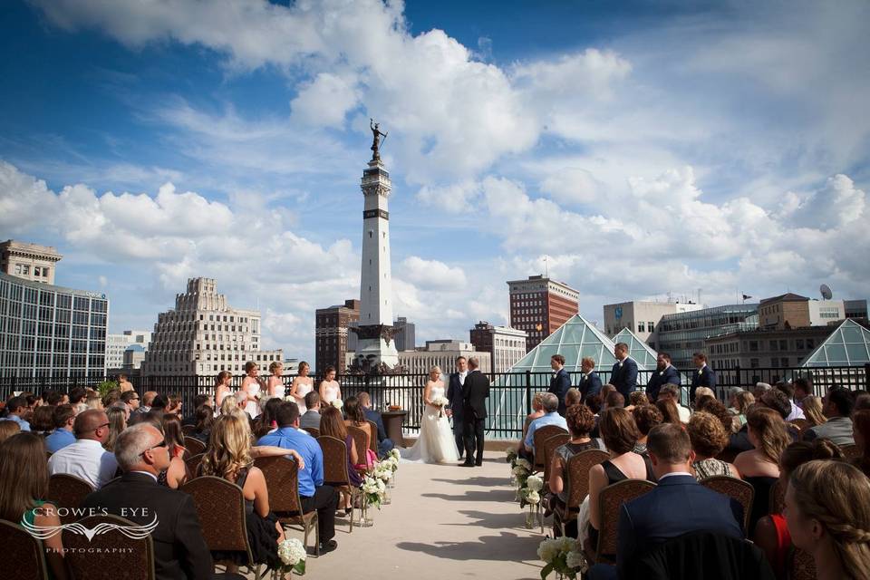 Outdoor wedding ceremony