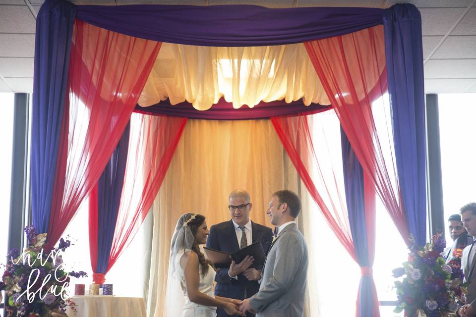 Indoor wedding ceremony