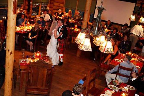 Couple kissing while dancing