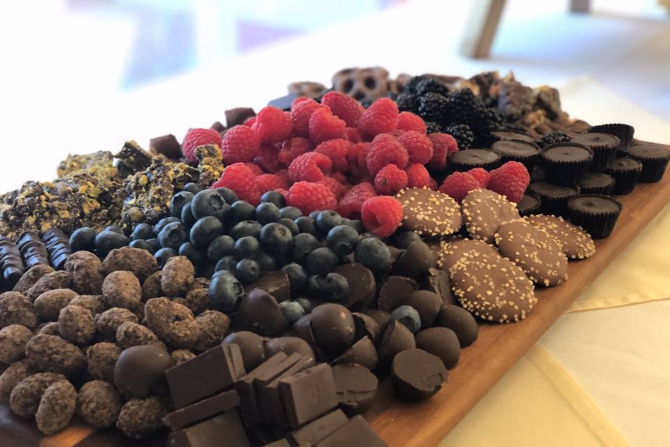 Chocolate and berry board