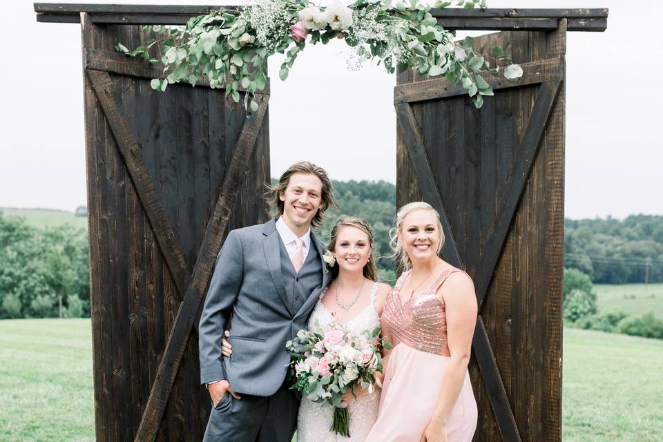 Bouquet and Door Decor