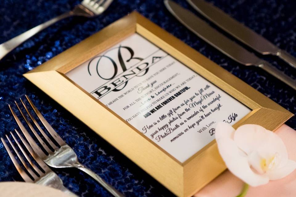 Customized Menu Cards