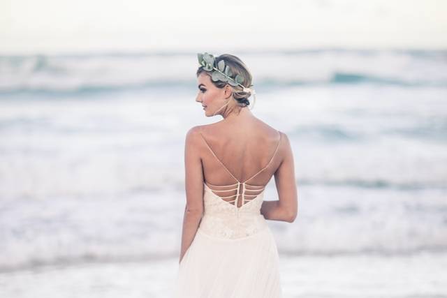 Standing on the beach