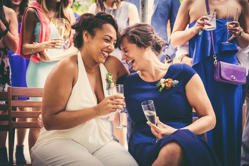 Bride with friend