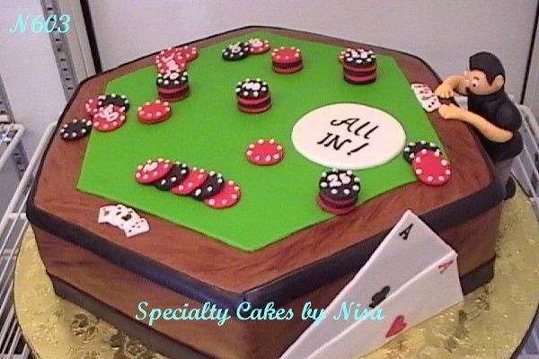 Poker Table Groom's Cake
