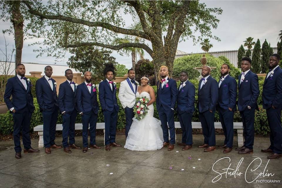 The dapper wedding party