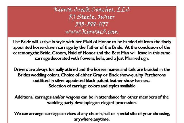 Kiowa Creek Coaches, LLC
