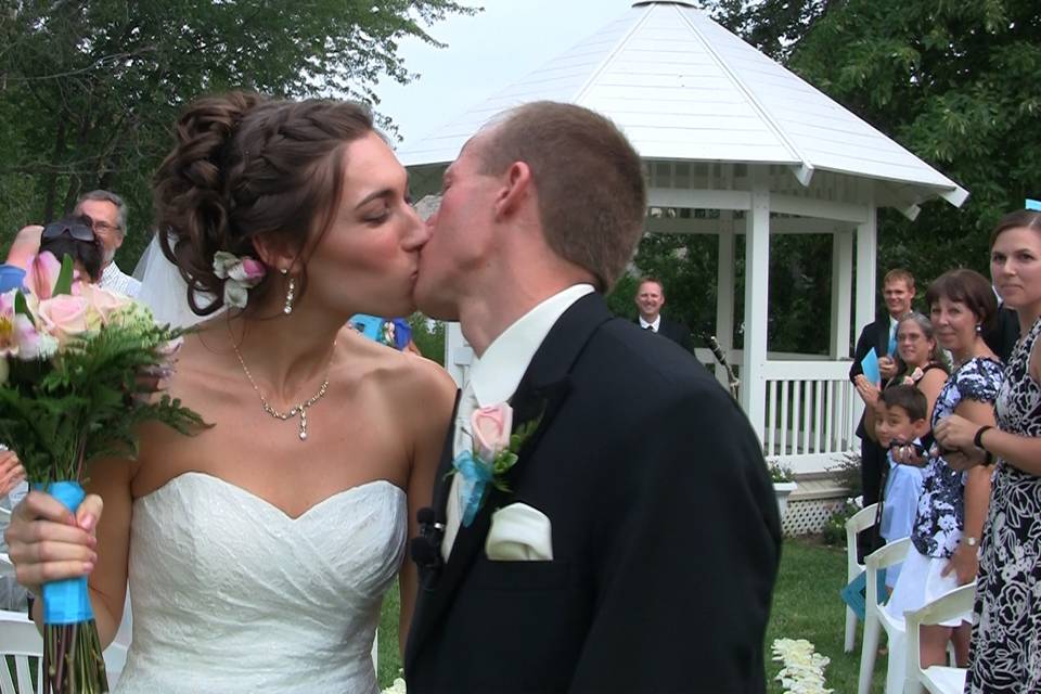 This couple wishes to remain anonymous.  Married at the Warm Springs Inn in Wenatchee, WA., with their reception there too.
See their 3 min. video 