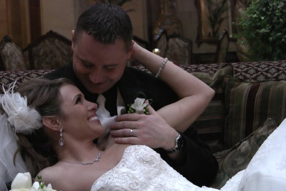 Jill & Gary were married at the beautiful Davenport Hotel in Spokane, WA., also having their reception there as well.
Also, see their 3 min. video 