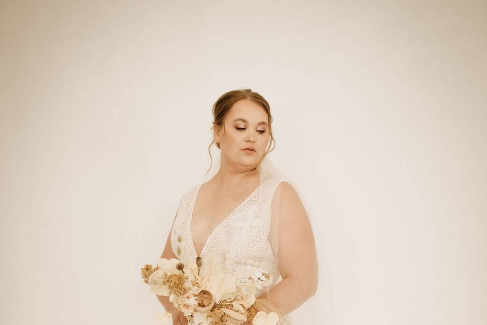 Bride in wedding dress