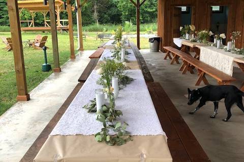 Arrowood Farms - reception table