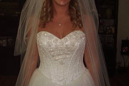 Half-up with curls - Bride