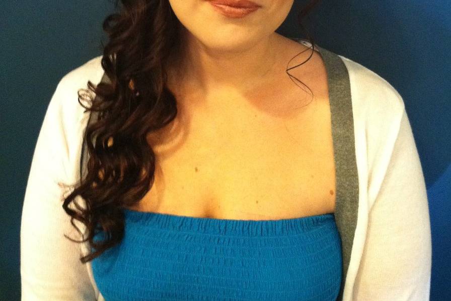 airbrush makeup and updo