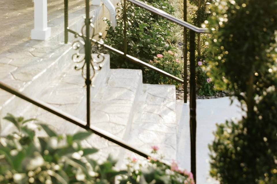 Overlook porch and garden