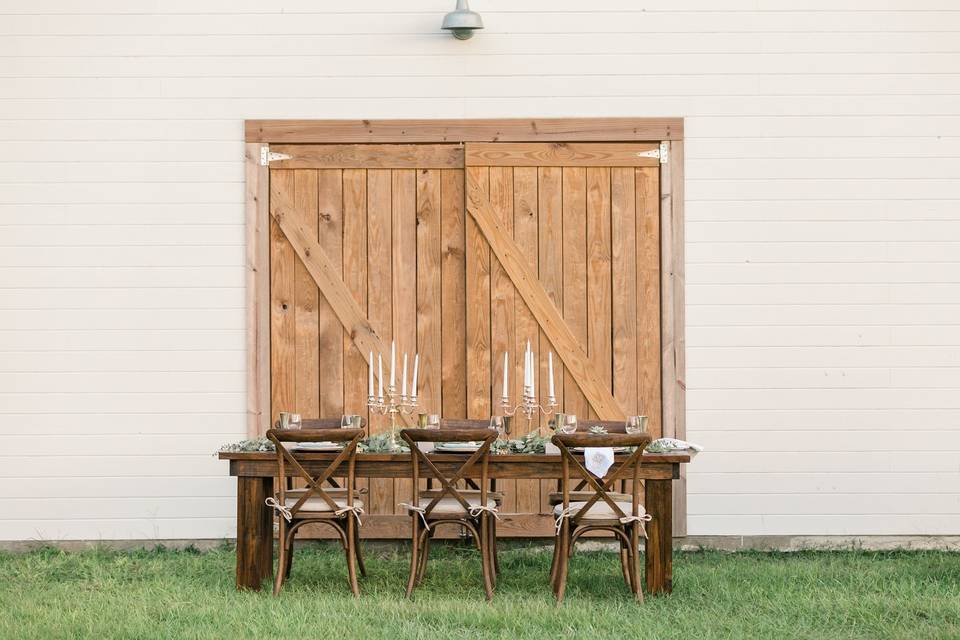 Head table by the entrance