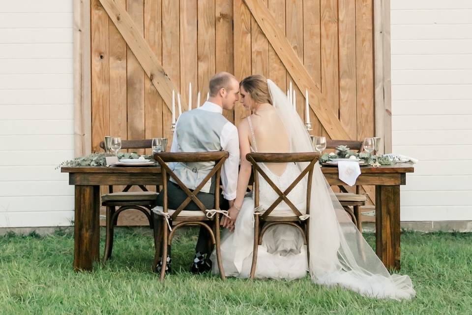 Head table by the entrance