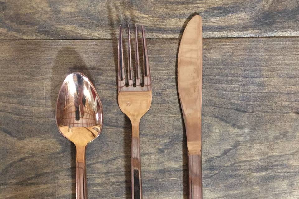 Copper flatware