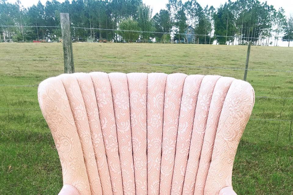 Light pink vintage chair
