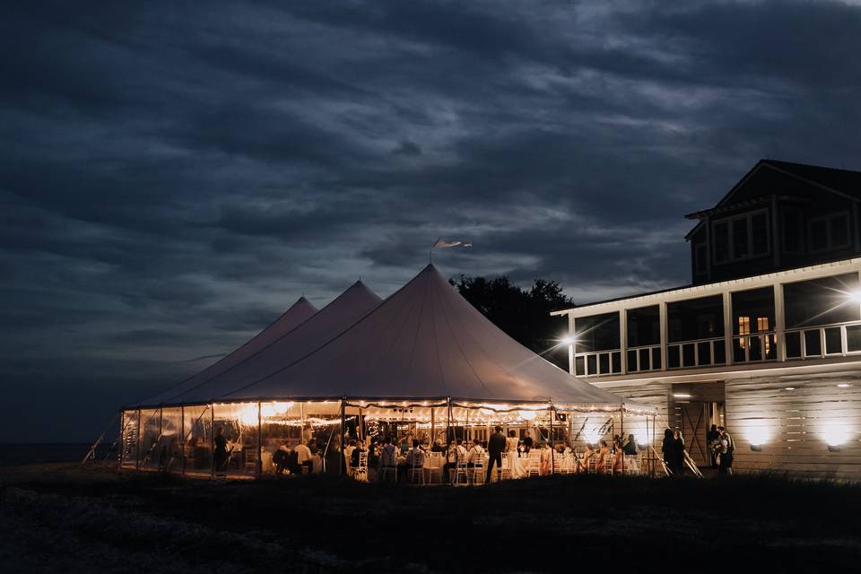 50x90 Tent at Night on Beach