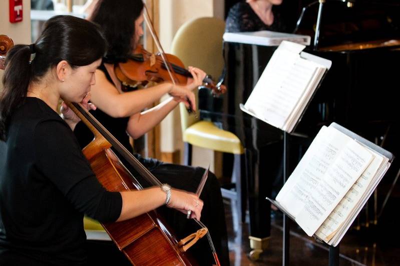 Lark Chamber Music Piano Trio at Montaluce Winery. Image courtesy of Slava Slavik Photography.