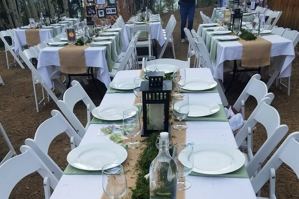 Private evergreen wedding
