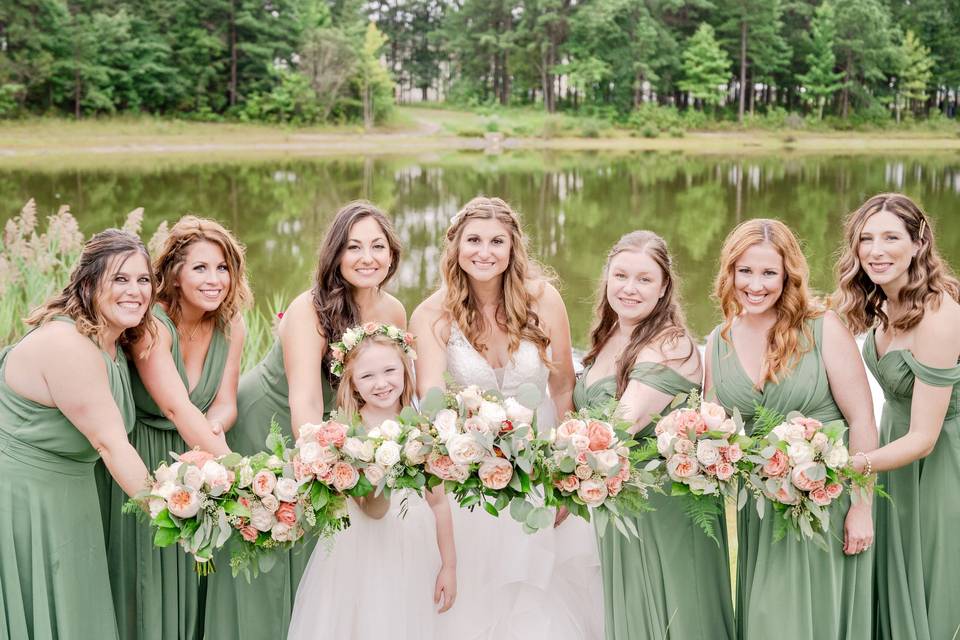 Bride and her girls