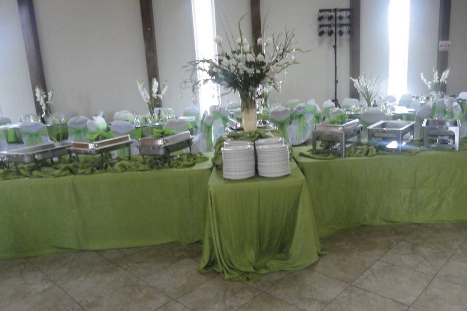 Buffet table