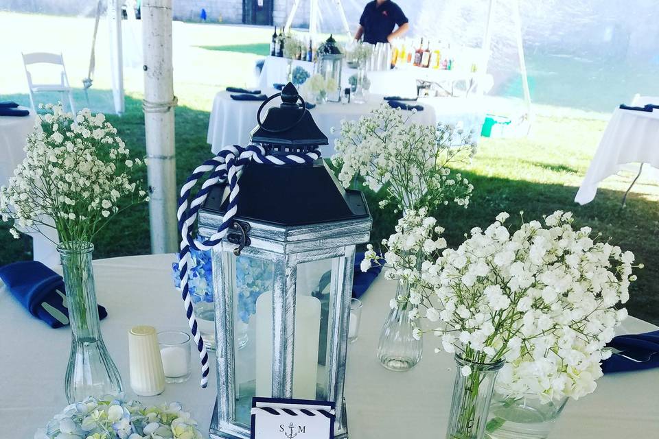 Rustic nautical centerpieces