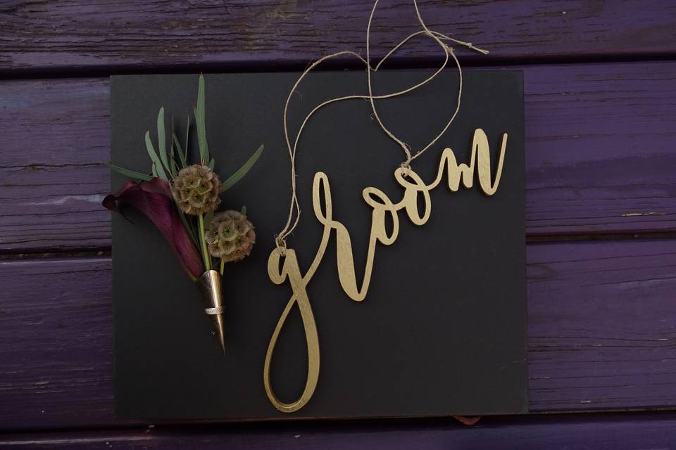 Groom's place card