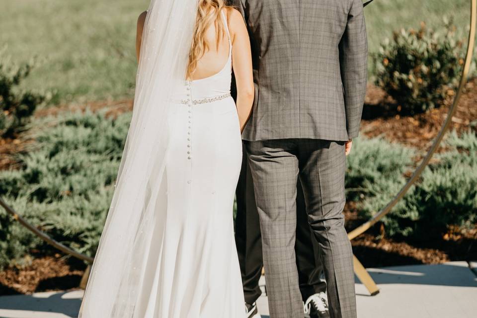 Bride and Groom At Altar