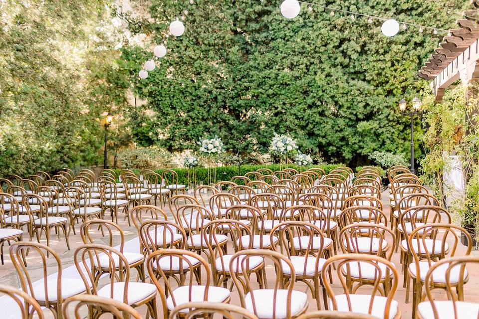 Outdoor ceremony setup - Capture Me Studio