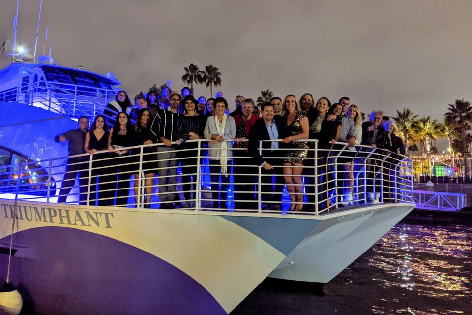 Celebrating on the Bow