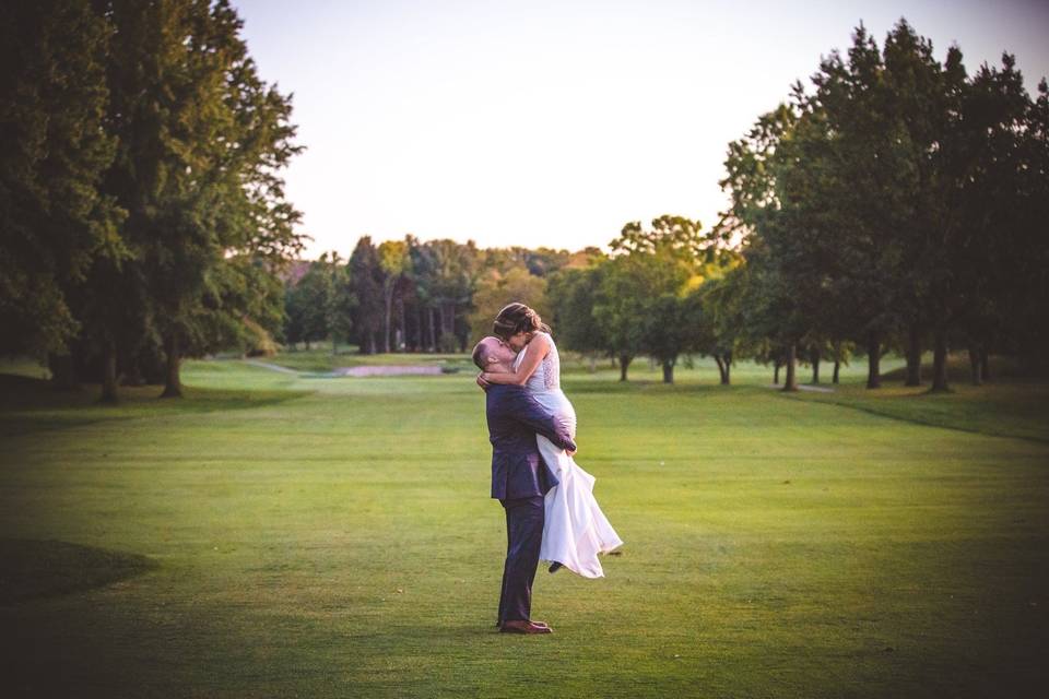 Couple with Golf Course