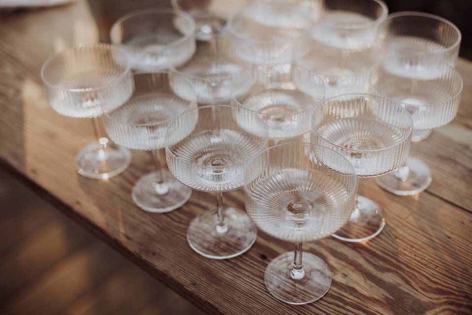 Rob August Photography - champagne coupes