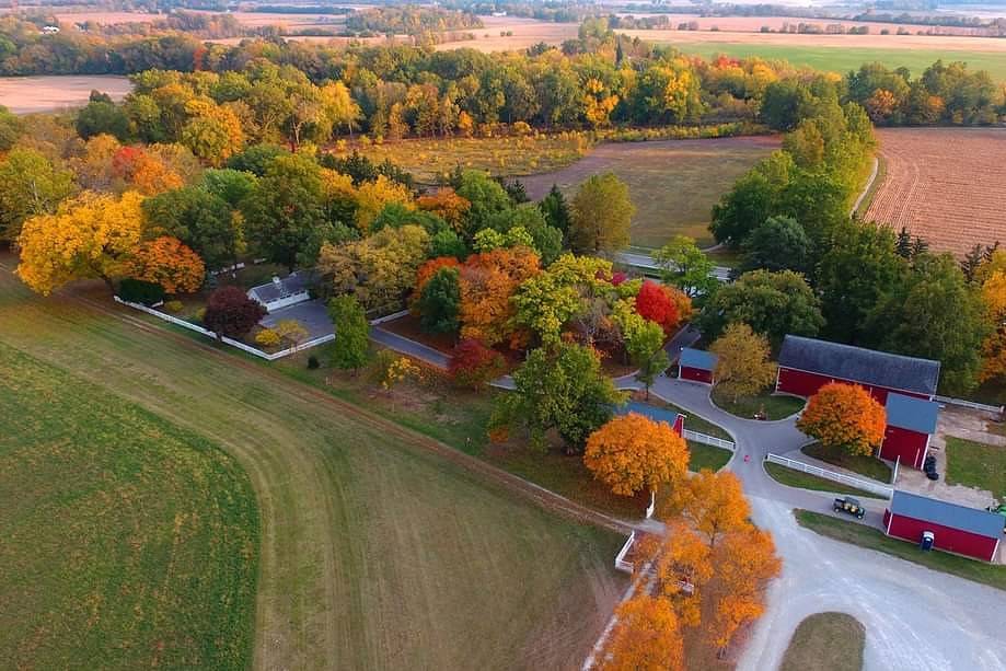 Ariel view of the farm.