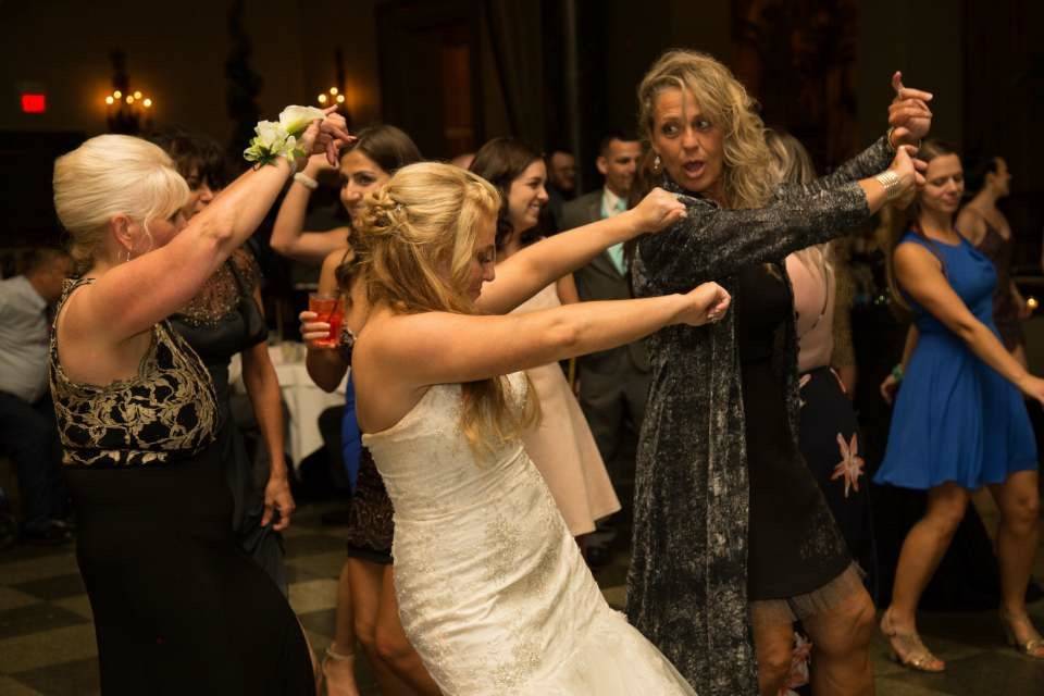 Bride and her ladies on the dance floor