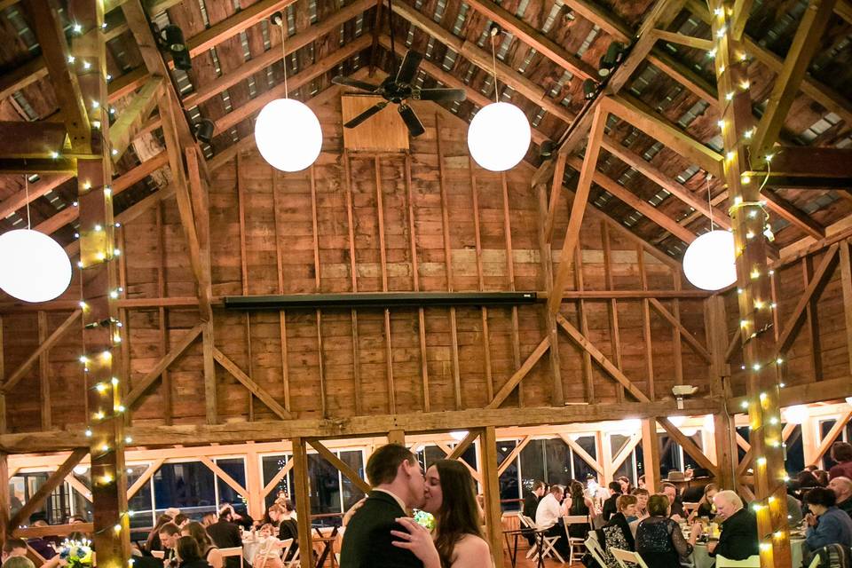 Wedding reception in the barn