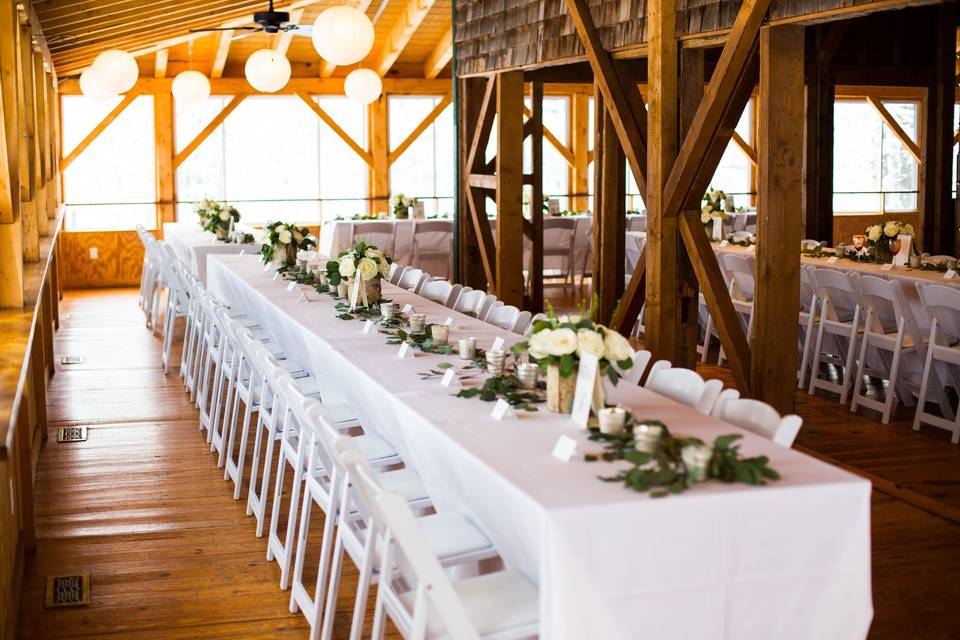 Reception in the barn.