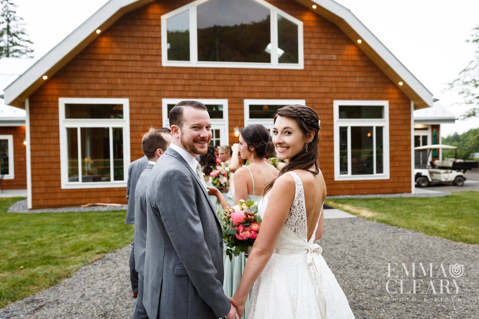 Handmade wedding sign for the happy couple